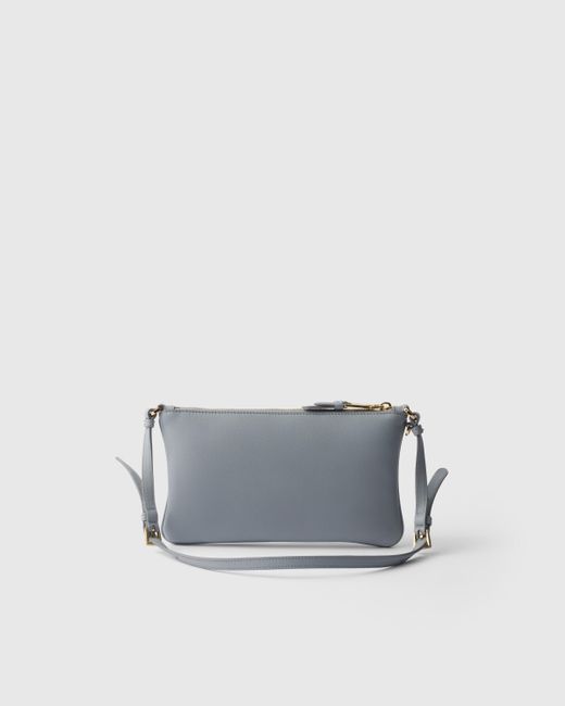 Prada Blue Pouch Aus Leder