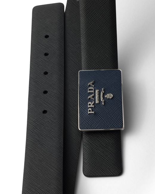 Prada Blue Metal Belt Buckle for men