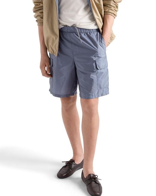 Prada Blue Re-Nylon Swim Trunks, Aviation for men