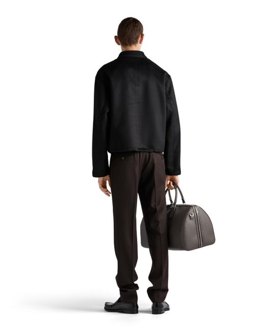 Sobrecamisa De Lana Y Cachemir, Hombre, Talla Prada de hombre de color Black