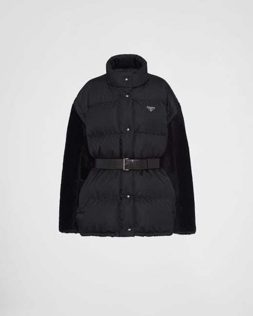 Prada Black Re-nylon Down Jacket