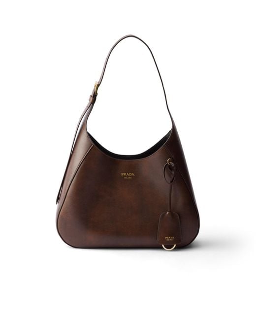 Prada Brown Boogie Medium Leather Bag