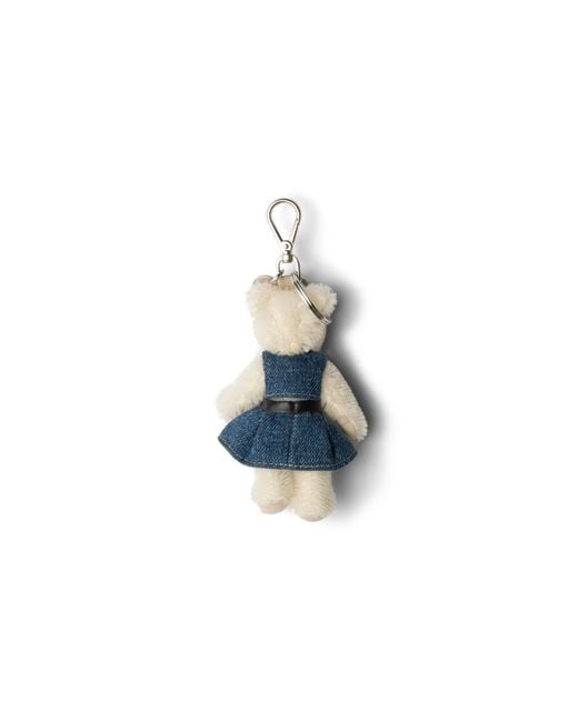 Prada Blue Teddy Keychain Charm