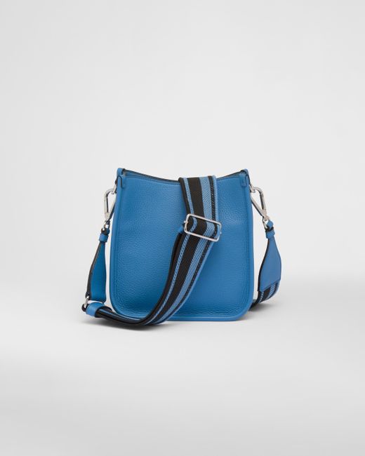 Prada Blue Leather Mini Shoulder Bag