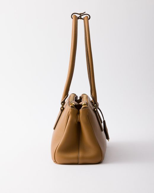 Prada White Galleria Medium Leather Bag