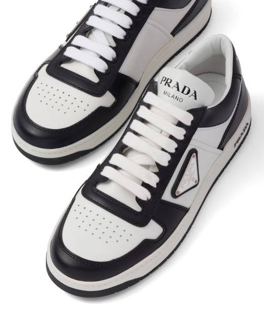 Sneakers Mujeres cuero blanco/negro Prada de color White
