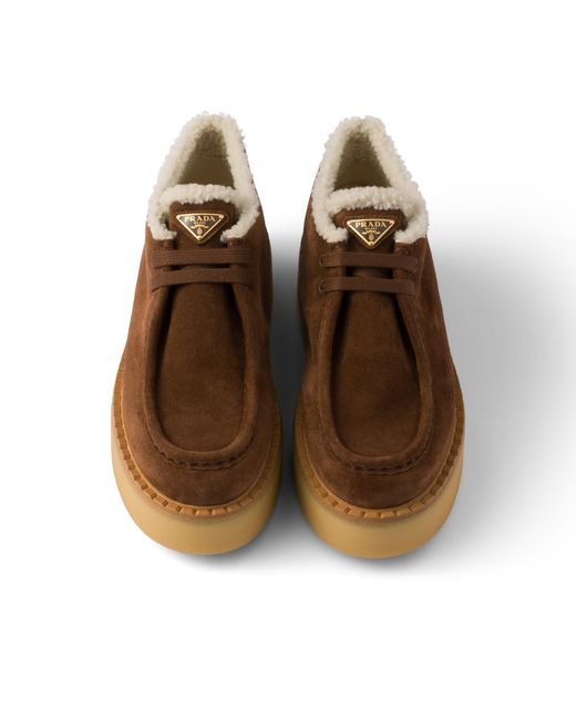 Prada Brown Suede Chukka Boots