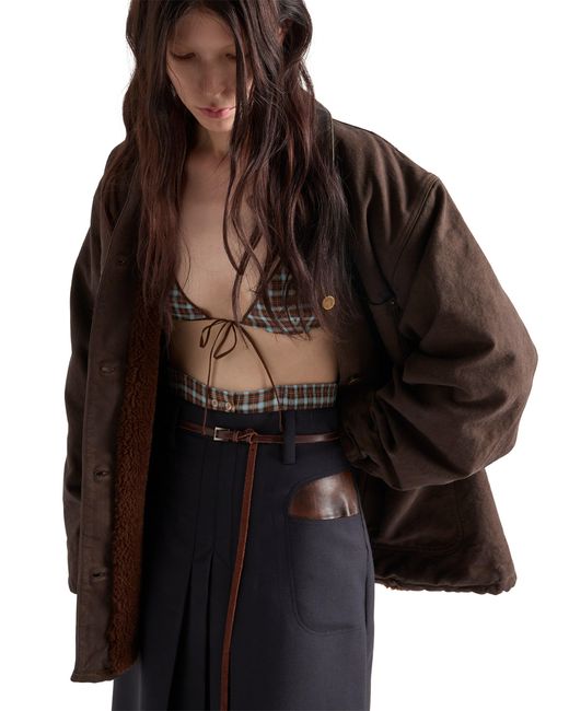 Prada Brown Canvas Oversized Jacket