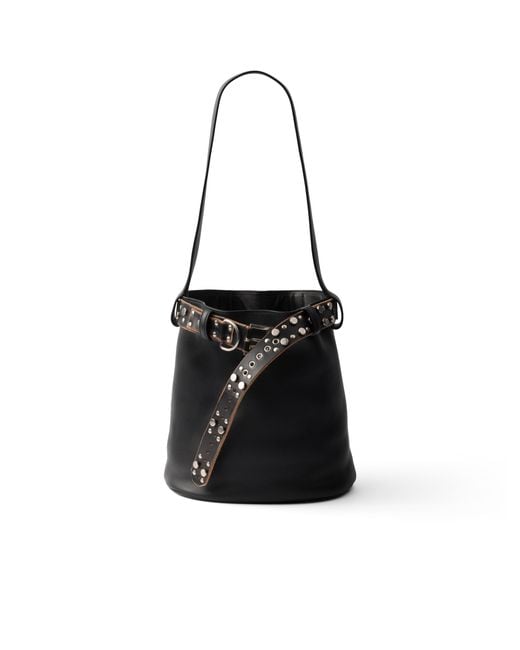 Borsa A Secchiello Buckle di Prada in Black
