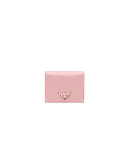 Prada Pink Small Saffiano Leather Wallet