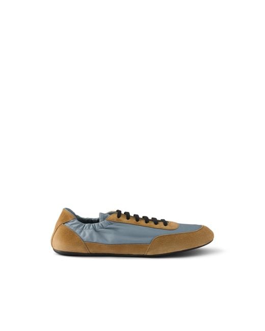 Prada Multicolor Collapse Re-Nylon And Suede Sneakers