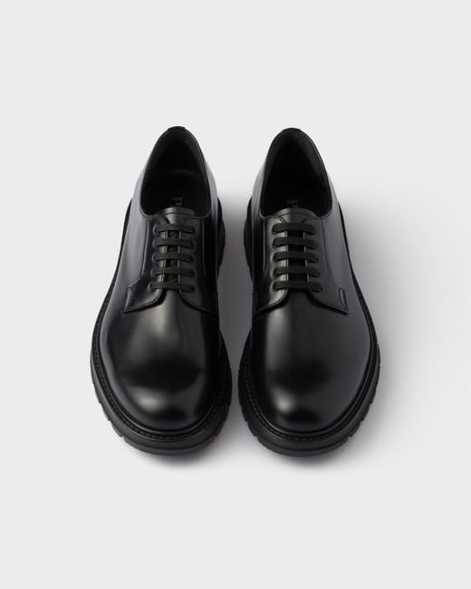 Scarpe Stringate di Prada in Black da Uomo