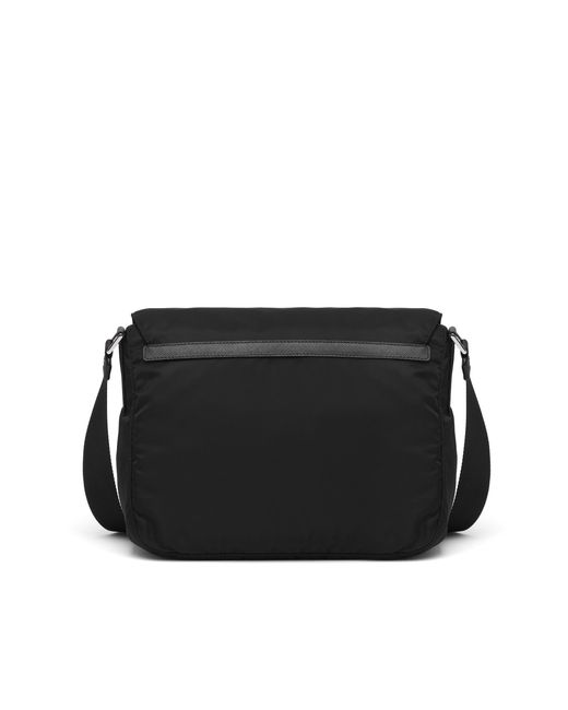 Prada Black Re-Nylon Triangle Logo-Plaque Shoulder Bag