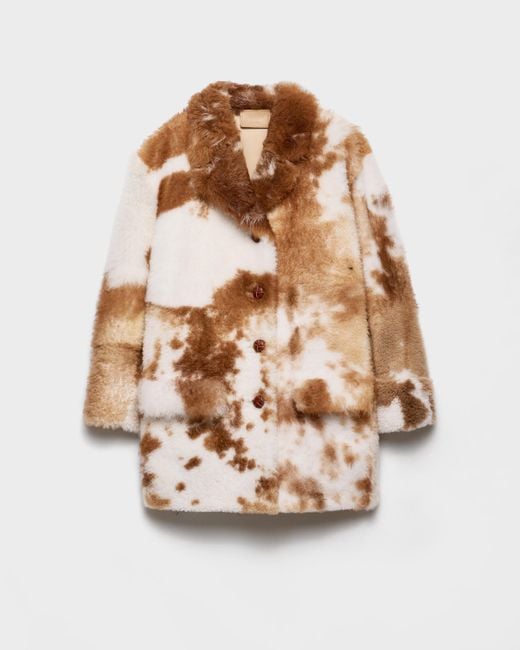 Prada Natural Shearling Coat
