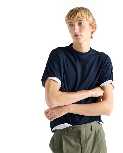 Prada White Reversible Cotton T-Shirt for men