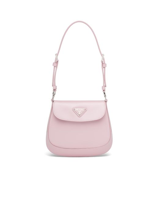 Prada Cleo Brushed Leather Mini Bag in Pink Lyst
