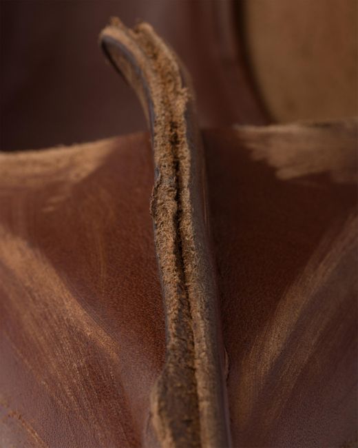 Prada Brown Antiqued Leather Pumps