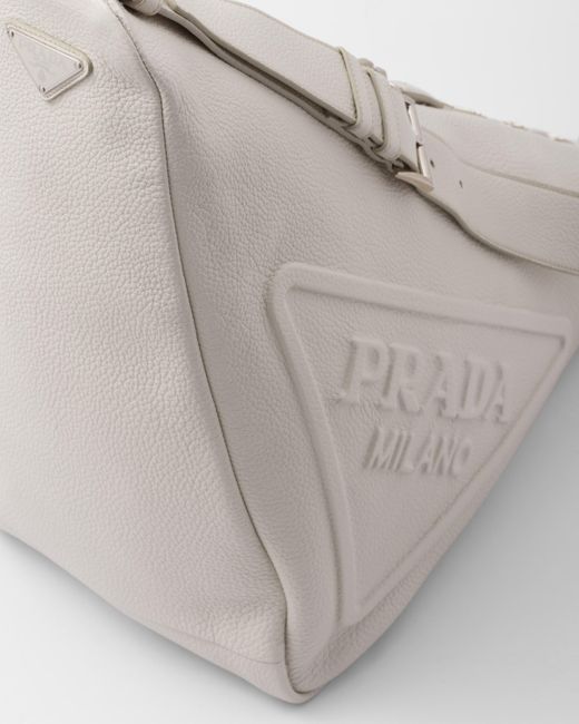 Prada Natural Large Leather Triangle Bag for men