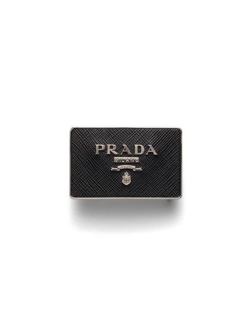 Prada Black Metal Belt Buckle for men