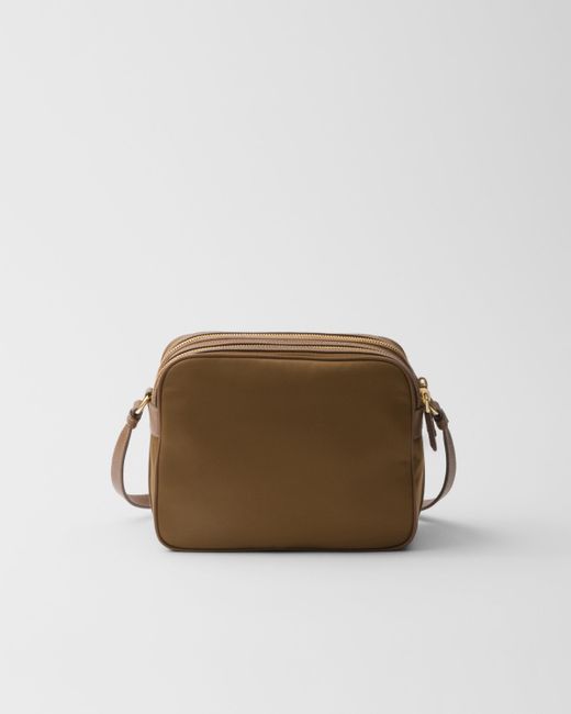 Prada Brown Re-Edition 1978 Re-Nylon And Saffiano Leather Mini Shoulder Bag