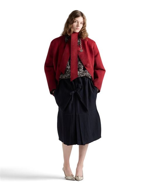 Prada Brown Wool Crew-Neck Sweater With Pendants