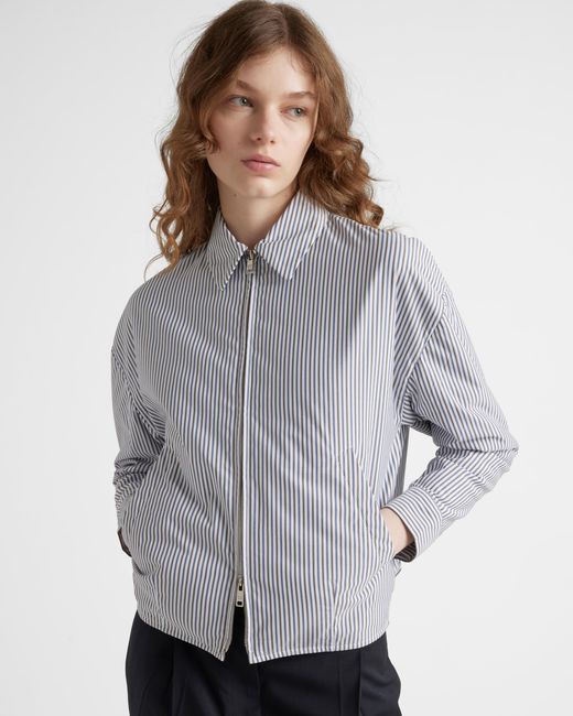 Prada Gray Striped Jacket