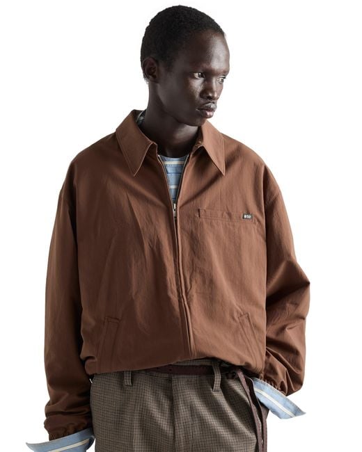 Prada Brown Technical Fabric Blouson Jacket for men