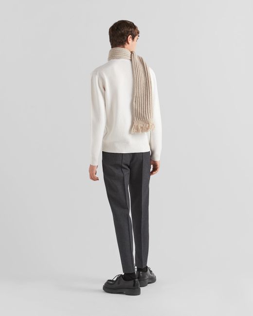 Prada White Cashmere Sweater for men