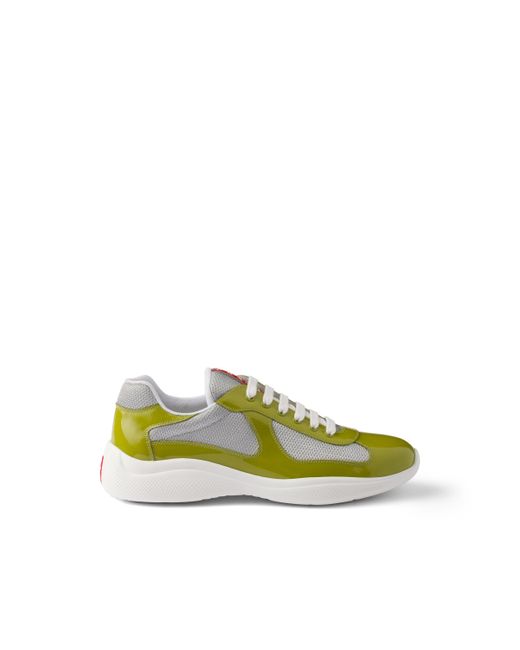 Zapatillas America's Cup De Charol Y Tejido Técnico, Hombre, Talla 5 Prada de hombre de color Green