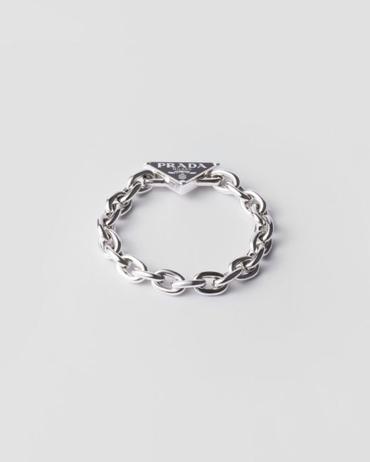 Prada Metallic Chain Bracelet for men