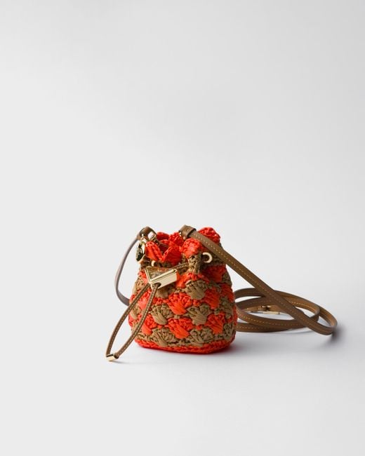 Prada Red Crochet Mini Pouch