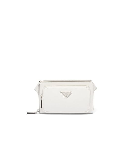 Prada Natural Saffiano Leather Belt Bag for men