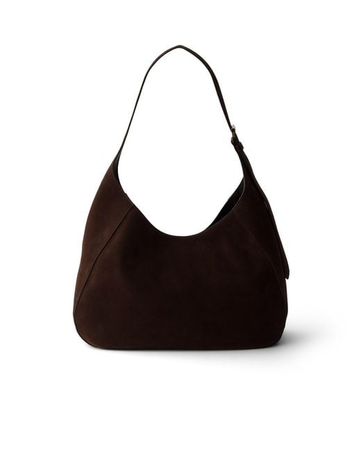 Prada Black Boogie Large Suede Bag