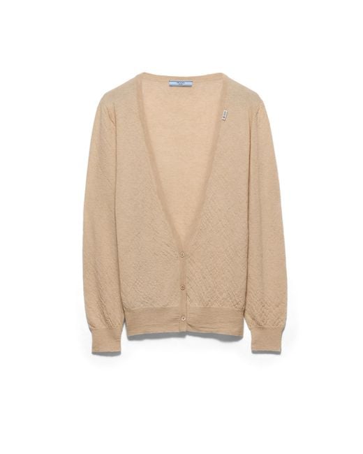 Prada Natural Cashmere Cardigan