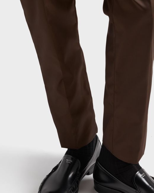 Pantalon En Re-Nylon Prada pour homme en coloris Brown