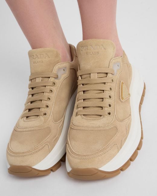 Prada suede skate sneakers hot sale