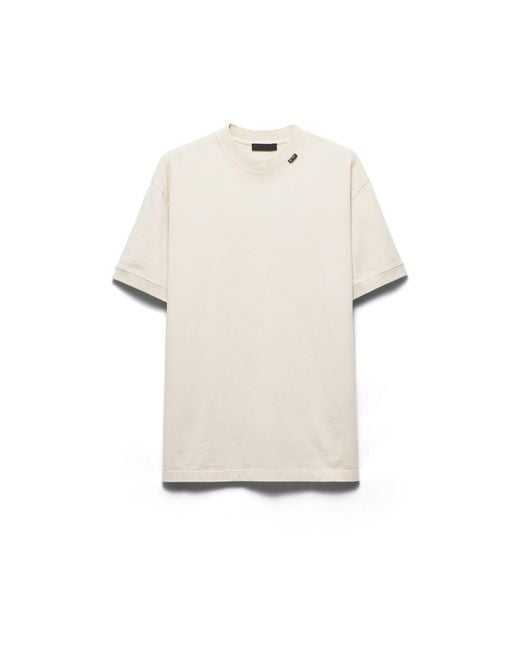 Prada White Short-Sleeved Cotton T-Shirt for men