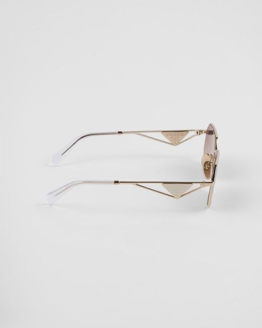 Prada Sunglasses With Triangle Logo | Lyst