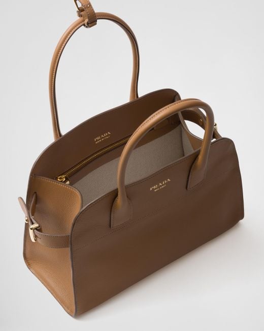 Prada Brown Medium Leather Tote Bag