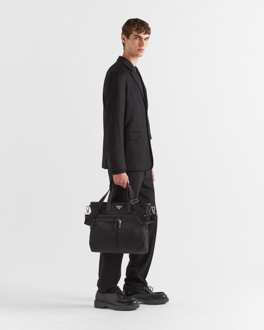 Sac En Re-Nylon Et Cuir Prada pour homme en coloris Black