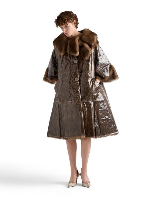 Cappotto di Prada in Brown