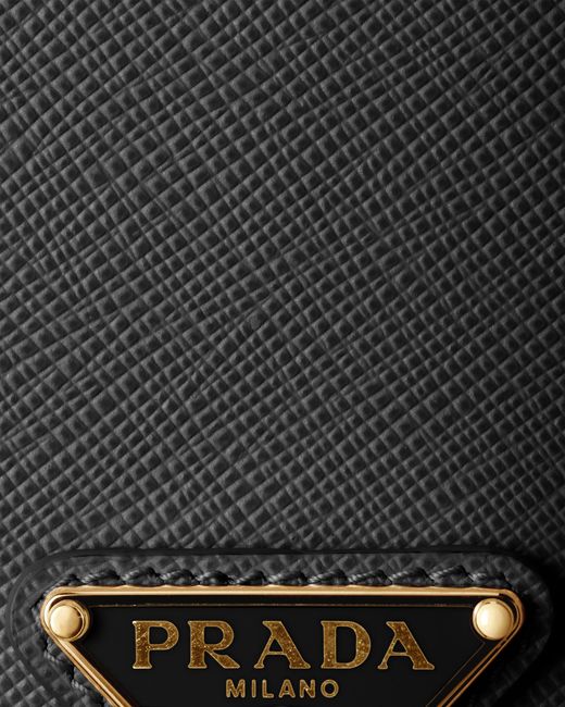 Prada Black Saffiano Leather Case For Iphone 17 Pro