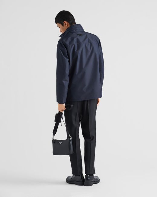 Prada Blue Technical Fabric Blouson Jacket for men