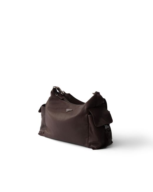 Prada Brown Explore Leather Shoulder Bag for men