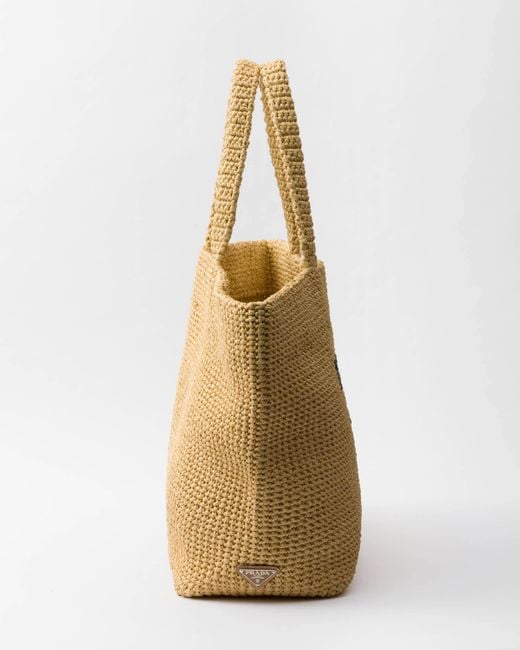 Prada Natural Crochet Tote Bag for men