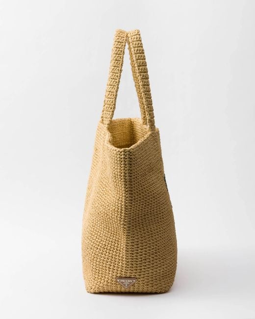 Prada Natural Woven Fabric Tote Bag for men