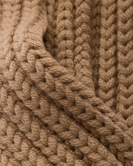 Prada White Wool Scarf, Camel