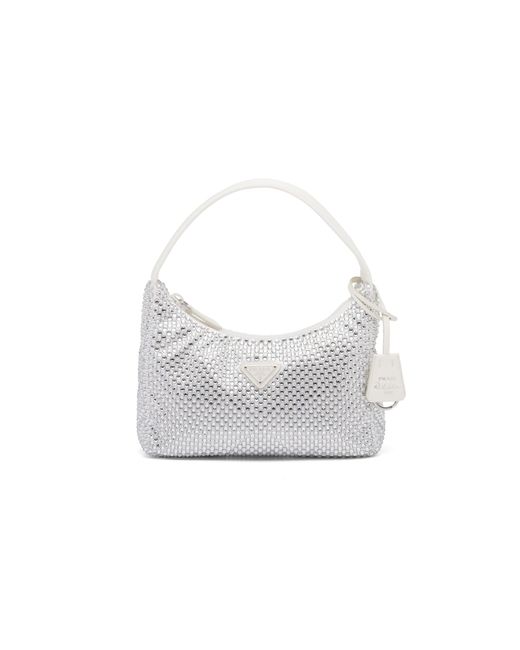 Mini Borsa Re-Edition di Prada in White