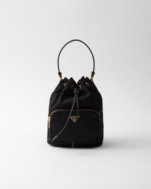 Prada Black Duet Re-Nylon Bucket Bag