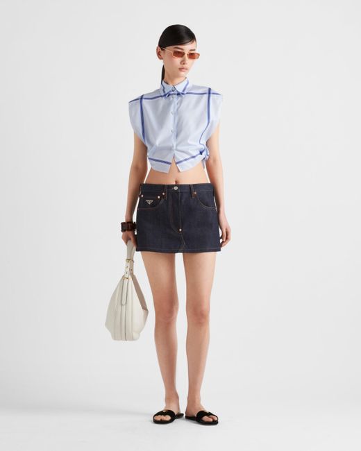 Prada Blue Miniskirt